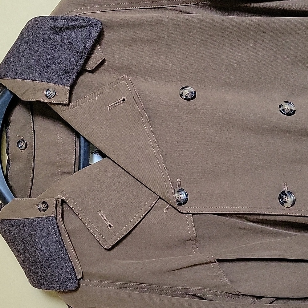 NWT London Fog Brown Double-Breasted Trench Coat - Picture 4 of 16